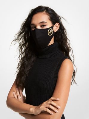 Masque en coton extensible &agrave; breloque &agrave; logo