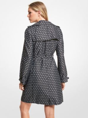 Michael kors logo jacquard best sale trench coat