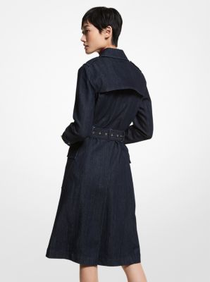 Amo❤️MICHAEL MICHAEL KORS MK ブロック ポンチョ Denim Trench Coat | Michael Kors [US]
