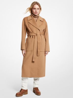 Michael kors wool deals blend officer's coat