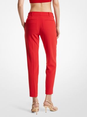 Michael Kors MICHAEL MICHAEL KORS Womens Red Pocketed Sheer Drawstring  Elastic Waist Pull On Lounge Pants