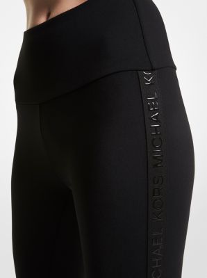 MICHAEL BY MICHAEL KORS - NYLON LEGGINGS WITH ALL OVER LOGO PRINT