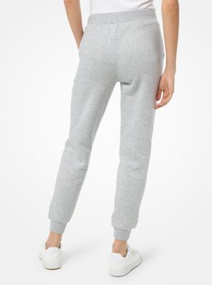 Drawstring Organic Cotton Blend Joggers in PEARL GREY | Michael Kors