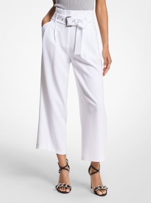 Belted Crepe Pants