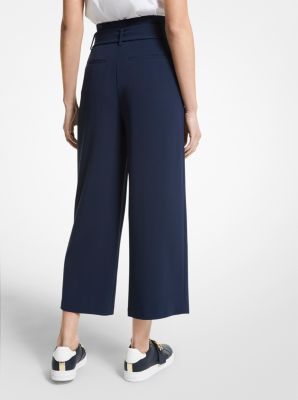 Belted Crepe Pants