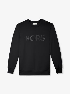Logo Organic Cotton Blend Sweatshirt in NEGRO | Michael Kors
