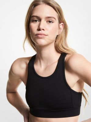 Logo Tape Stretch Nylon Sports Bra