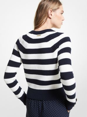 Chandail ray&eacute; en coton c&ocirc;tel&eacute;