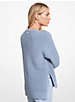 Ribbed Supima Cotton Lace-Up Sweater image number 1