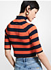 Striped Stretch Viscose Short-Sleeve Sweater image number 1