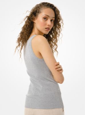 Camisole en viscose c&ocirc;tel&eacute;e in GRIS PERLE | Michael Kors