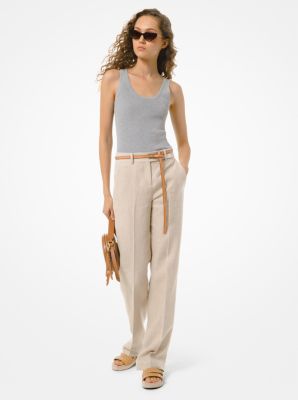 Camisole en viscose c&ocirc;tel&eacute;e in GRIS PERLE | Michael Kors