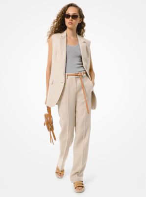 Camisole en viscose c&ocirc;tel&eacute;e in GRIS PERLE | Michael Kors