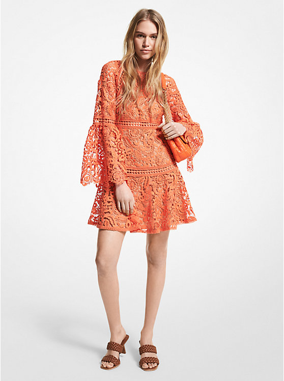 Paisley Lace Bell Sleeve Dress image number 0