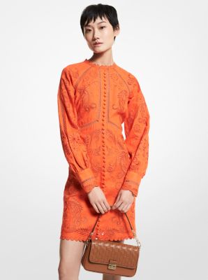 Michael kors floral embroidered dress discount