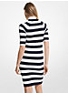 Striped Stretch Viscose Turtleneck Dress image number 1
