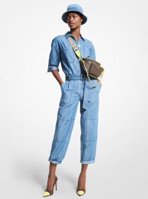 Introducir 65+ imagen michael kors chambray jumpsuit