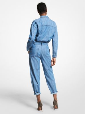 michael kors denim jumpsuit