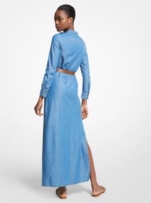 Chambray maxi hot sale shirt dress