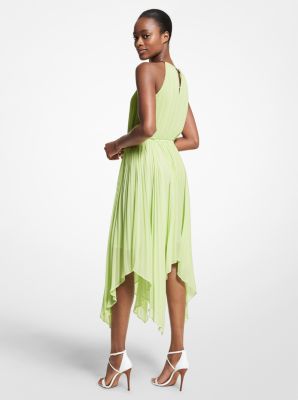 Pleated Georgette Halter Dress image number 1