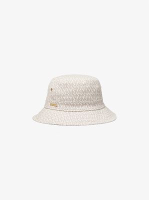 Logo Print Organic Cotton Blend Bucket Hat | Michael Kors