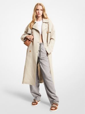 Linen on sale trench coat