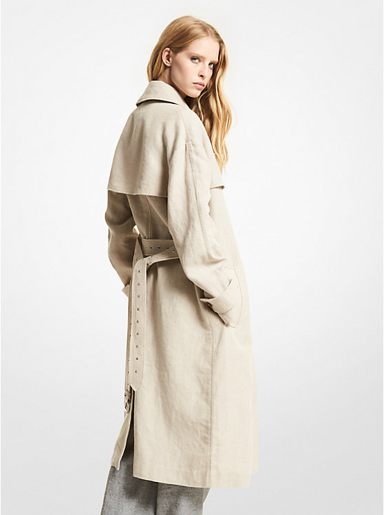 Washed Linen Trench Coat image number 1