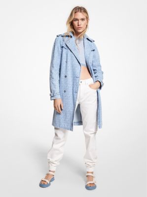 Michael kors 2025 blue trench coat