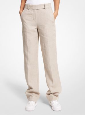 Linen Straight Leg Pants | Michael Kors [MT]