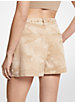 Camouflage Stretch Organic Cotton Belted Shorts image number 1