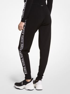 Logo Tape Stretch Viscose Joggers | Michael Kors