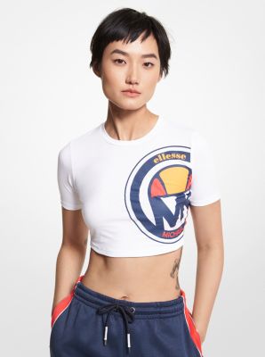 MK X ellesse Logo Organic Cotton Cropped Top