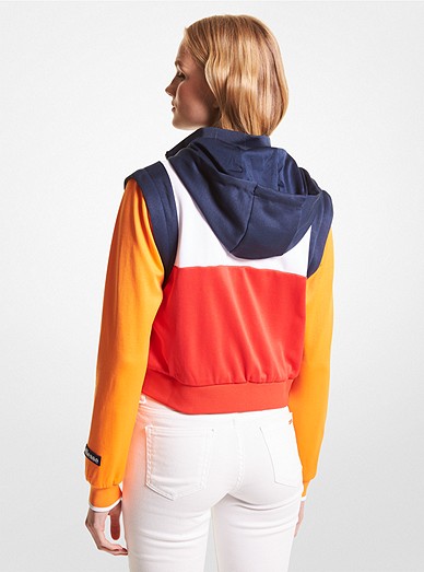 MK X ellesse Color-Block Cotton Blend Zip-Up Jacket
