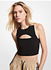 Cutout Stretch Viscose Cropped Tank Top image number 0