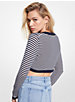 Striped Stretch Merino Wool Cropped Sweater image number 1