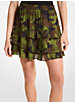 Camouflage Silk Georgette Ruffled Skirt image number 0
