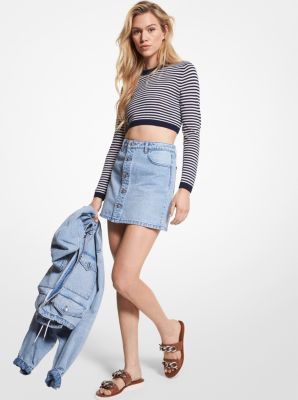 Hoch geschnittener Jeansrock image number 0