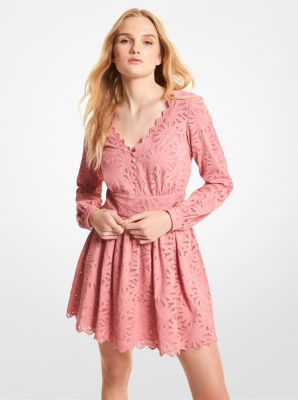 Palm Eyelet Cotton Dress | Michael Kors