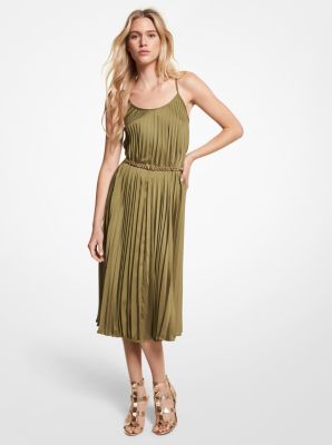 Michael kors olive green dress online