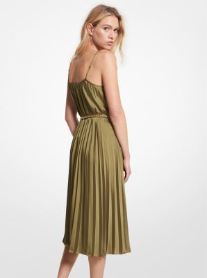 Pleated Satin Dress image number 1