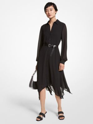 michael kors georgette shirtdress