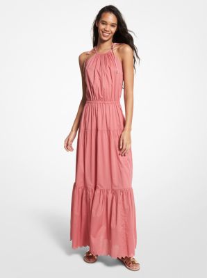 michael kors floral cotton lawn tiered dress