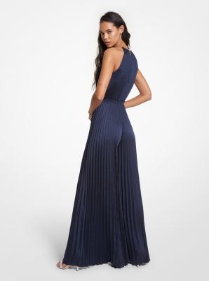 Neckholder-Jumpsuit aus Satin