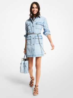 Michael kors denim shirt on sale dress