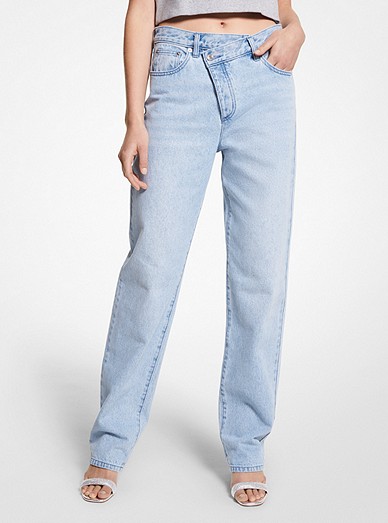 Fold-over Waist Jeans