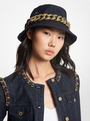 Embellished Denim Bucket Hat | Michael Kors Canada