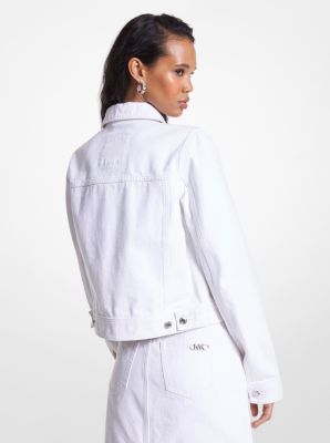 Michael kors white denim on sale jacket