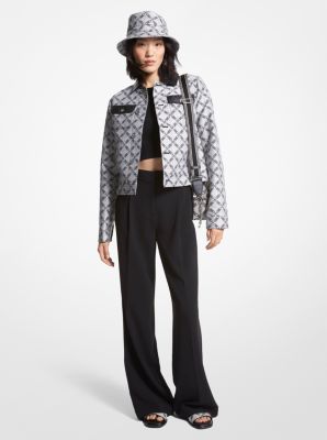 Michael Michael Kors Empire-logo Jacquard Denim Jacket