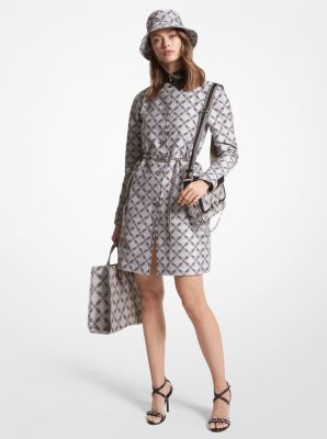 Logo Jacquard Belt Trench Coat