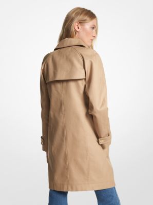 Michael Michael Kors Women's Belted Logo Trench Coat - Dark Camel - Size Xs